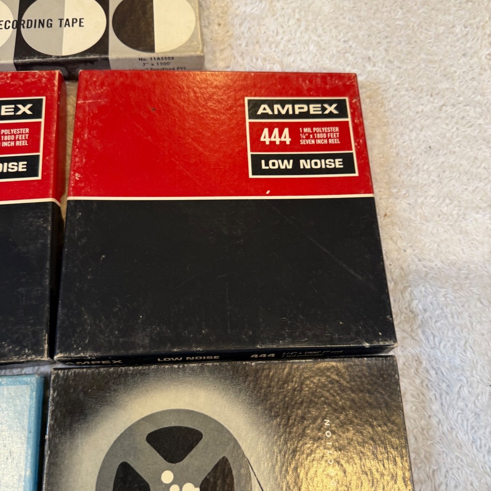 Vintage Reel to Reel Recording Tape Lot Ampex 444 Burstein-Applebee 7 Inch Reels - Picture 4 of 11